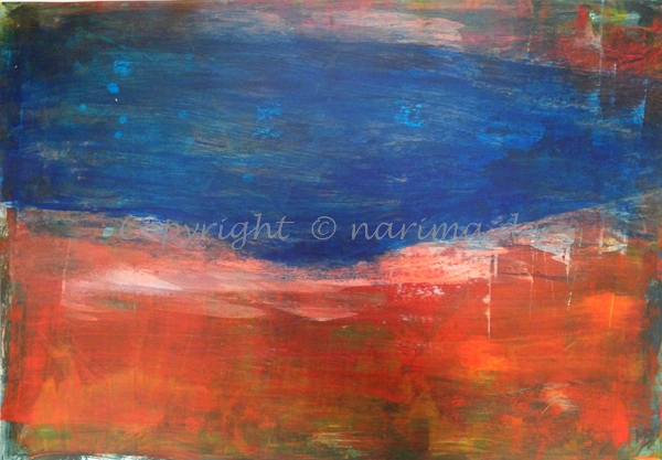 132 - Bild ohne Titel - 2020/08 - Original: Acryl auf Vlies - ca. 50 x 70 cm