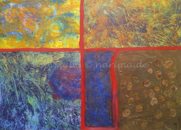 134 - Bild ohne Titel - 2020/08 - Original: Acryl auf Vlies - ca. 50 x 70 cm