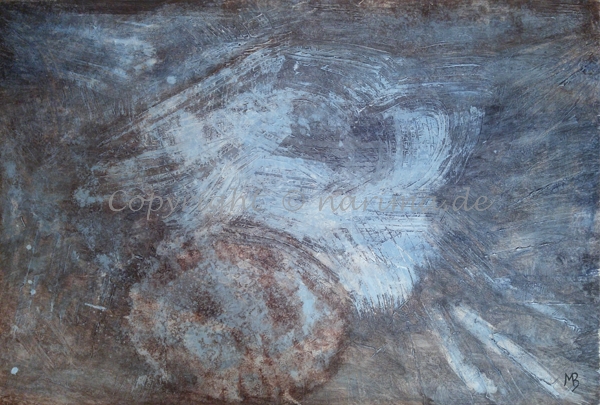 0136 - Bild ohne Titel - 2020/08 - Original: Acryl auf Vlies - ca. 50 x 70 cm