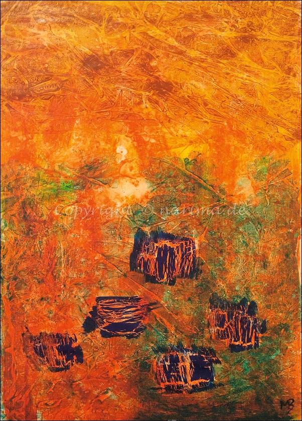 0142 - Bild ohne Titel - 2020/09 - Original: Acryl auf Vlies - ca. 50 x 70 cm