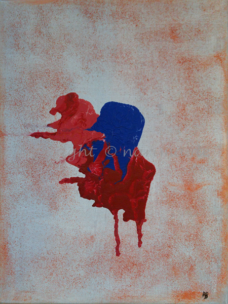 047 - ohneTitel - 2020/01 - Original: Acryl und Pastellkreide auf Leinwand - ca. 30 x 40 cm