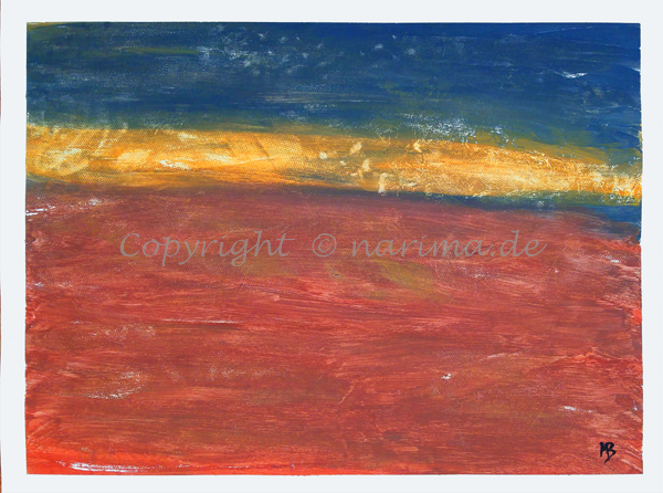 058 - Gelber Sand- 2020/01 - Original: Acryl auf Vlies - ca. 50 x 70 cm