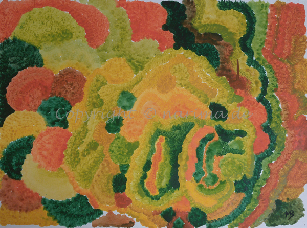 065 - Traumgarten - 2014 - Original: Acryl auf Papier - ca. 50 x 70 cm