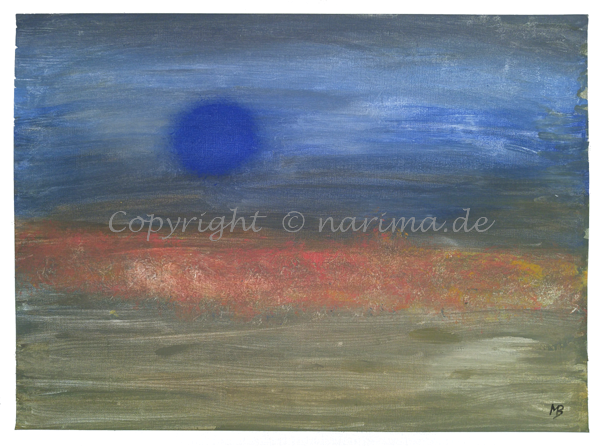 069 - Blue Moon - 2020/02 - Original: Acryl auf Vlies - ca. 50 x 70 cm