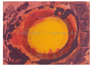072 - Sonnensturm- 2020/02 - Original: Acryl auf Papier - ca. 45 x 60 cm