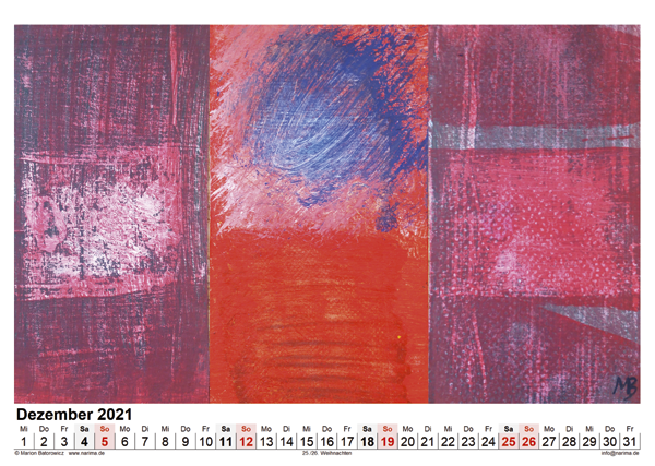 Malerei: Kalenderblatt Dezember 2021