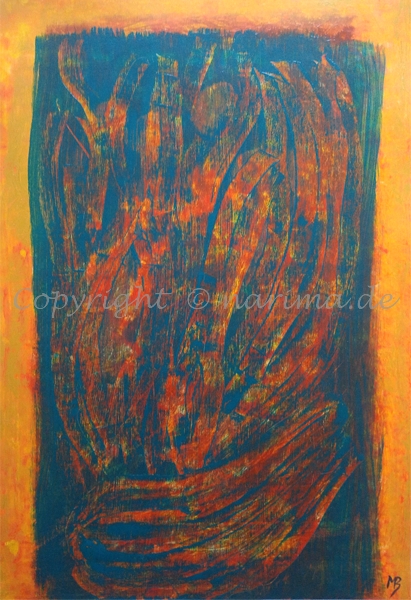 129 - Bild ohne Titel - 2020/07 - Original: Acryl auf Vlies - ca. 50 x 70 cm