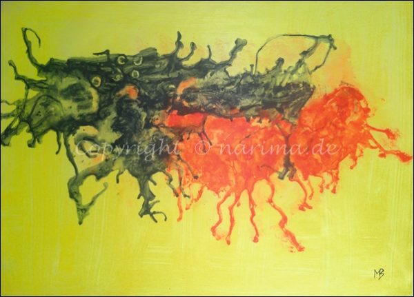 0158 - Bild ohne Titel - 2020/12 - Original: Acryl auf Vlies - ca. 50 x 70 cm