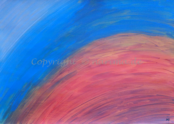 0006 - Titel: Himmelsfarben - 2019/10 - Original: Acryl auf Papier - ca. 40 x 60 cm